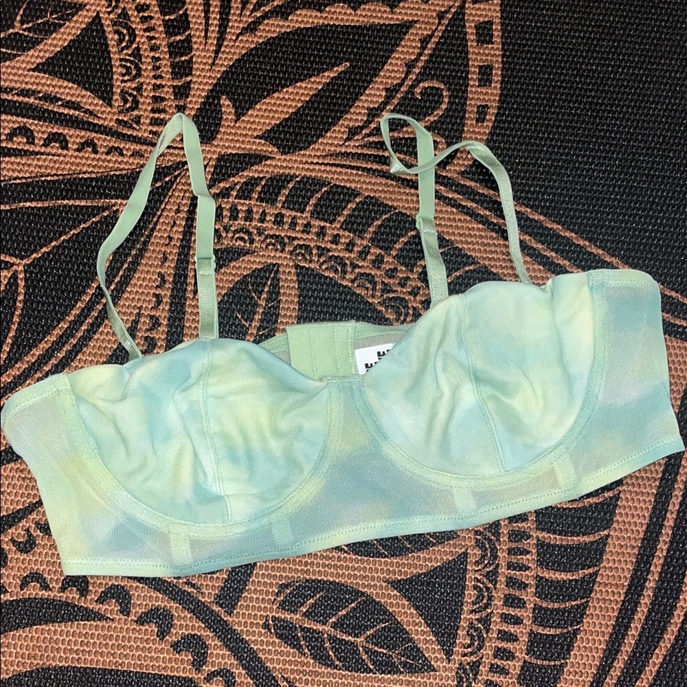 Neon Green bustier bra top
